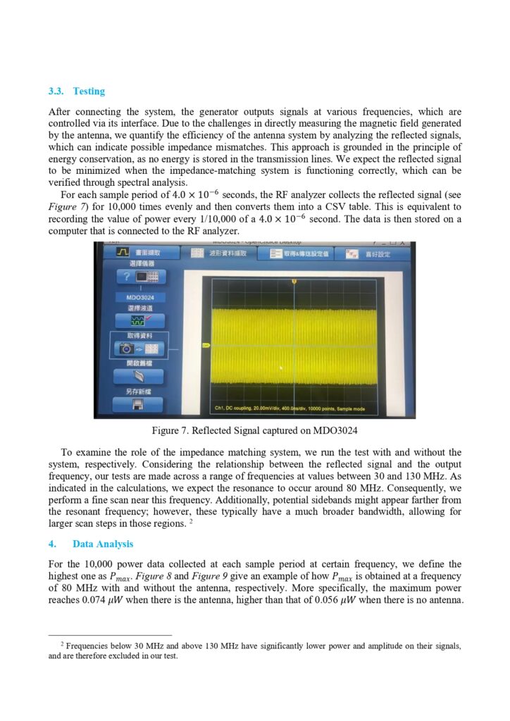 the design of an impedance matching system for a small rf antenna page 0009